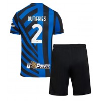 Inter Milan Denzel Dumfries #2 Fußballbekleidung Heimtrikot Kinder 2024-25 Kurzarm (+ kurze hosen)